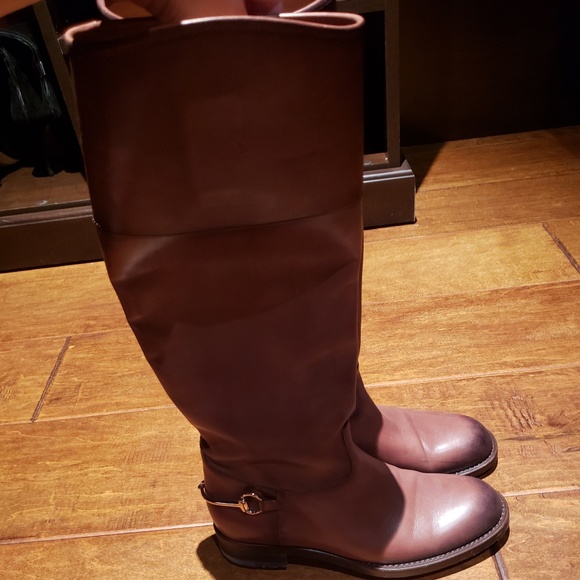 Gucci Shoes - Gucci Riding Leather Horsebit Detail Tall Flat